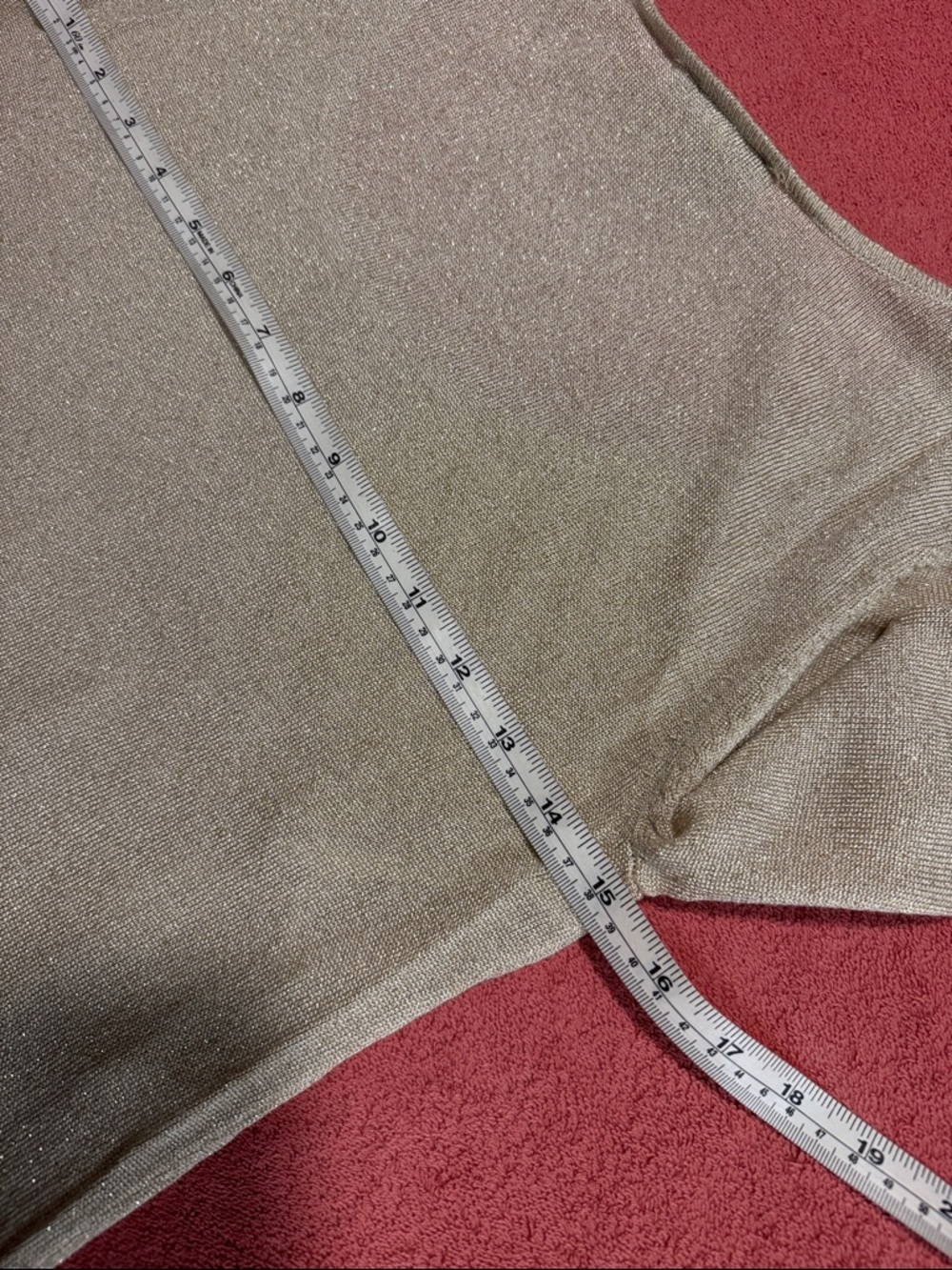 White House Black Market Shimmery Cream Knit Scoop Sweater - Picture 5 of 9